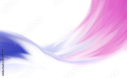 白の背景にピンクと水色のパステルカラーの煙の抽象的なテクスチャ。