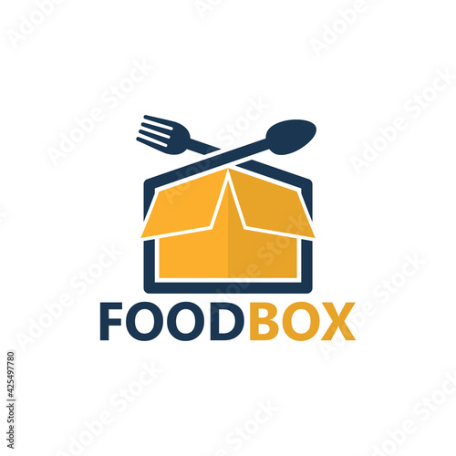 Food box logo template design