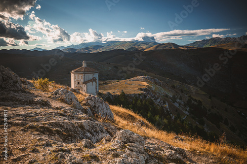 View of Corno Grande from Rocca Calascio, Abruzzo, Italy photo