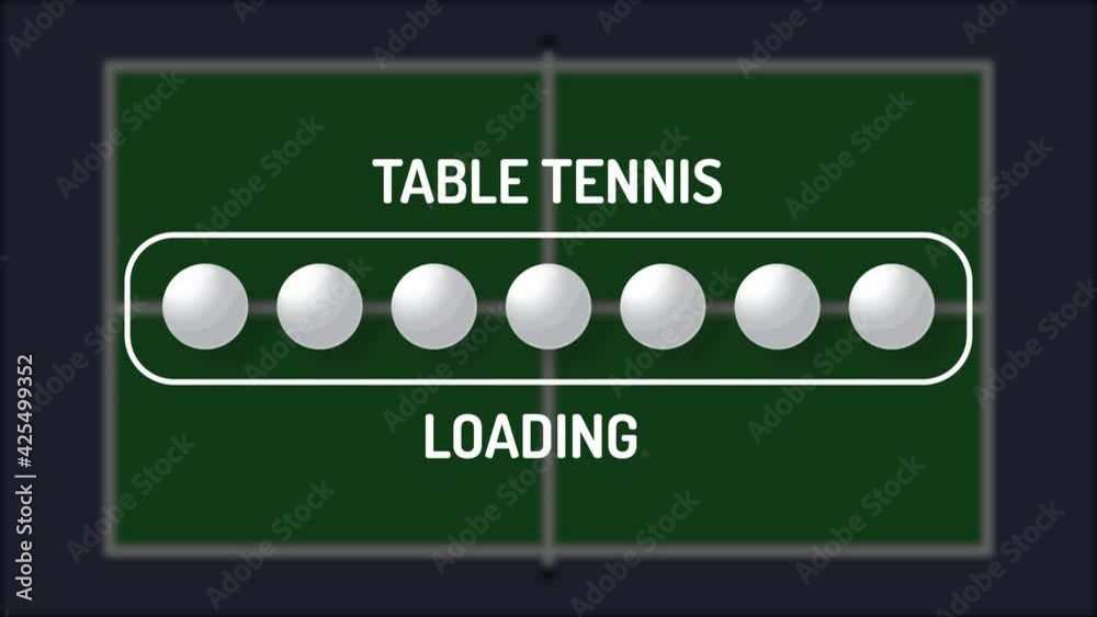 Table Tennis progress bar. Ping pong loading bar illustration motion ...