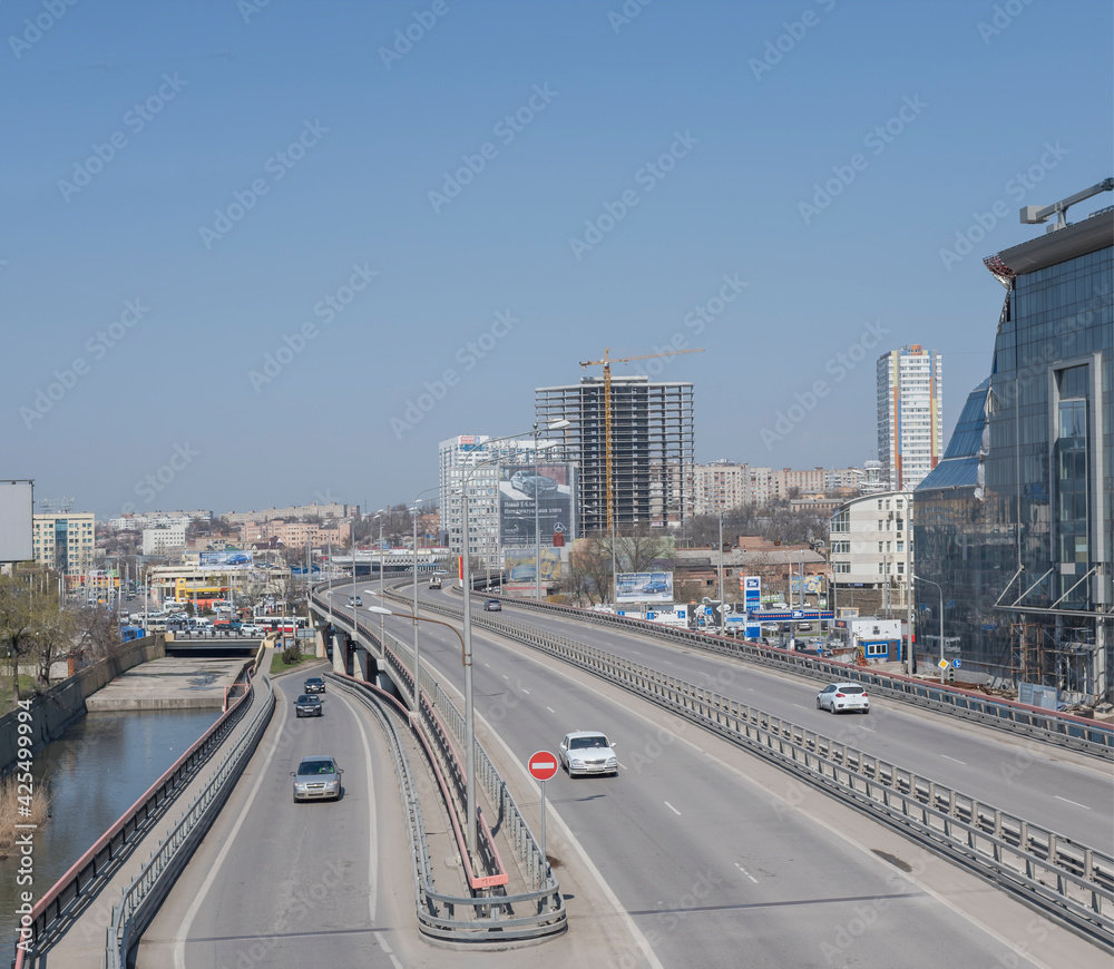  View of the avenue Sievers and Railway Square on April 05; 2016 in Rostov-on-Don