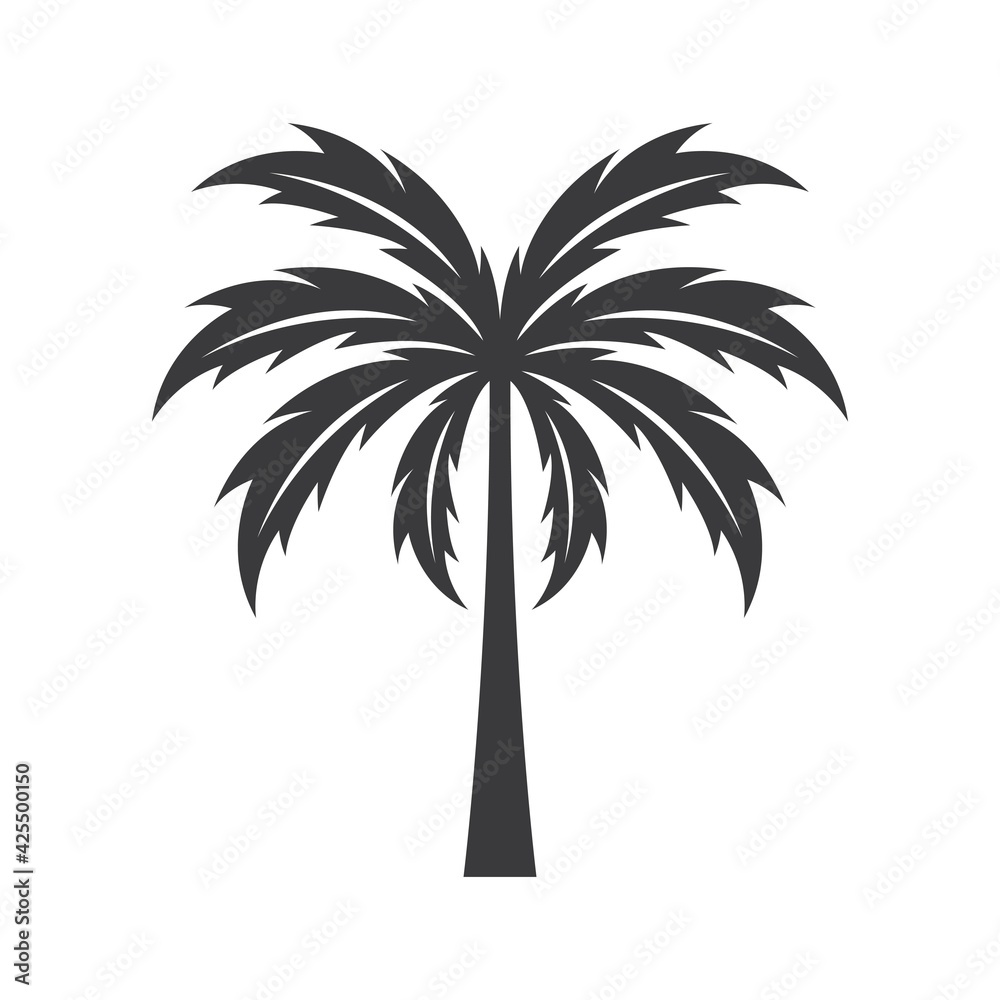 Obraz premium Palm tree logo images illustration