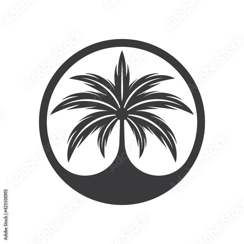 Palm tree logo images illustration