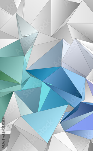 3d Triangles  abstract  background. Design wallpaper.