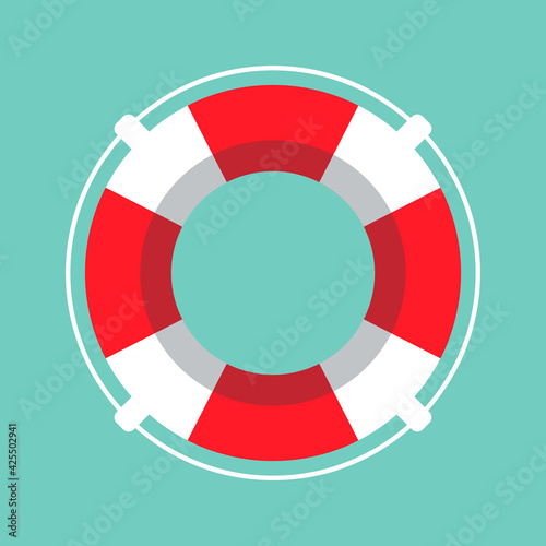 Lifebuoy. Marine lifeguard equipment.