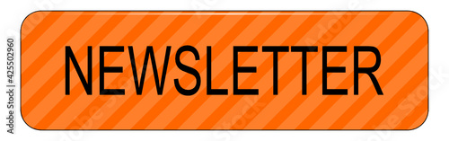 Newsletter Button on white backround - illustration