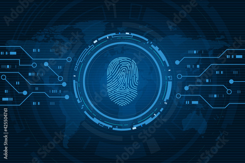 scan fingerprint, Cyber security and password control through fingerprints, access with biometrics identification	
 photo