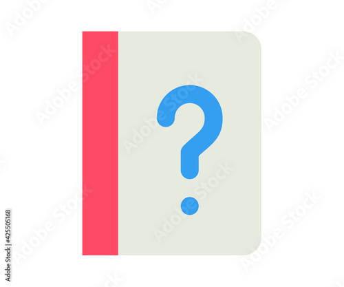 handbook help guidebook single isolated icon with flat style