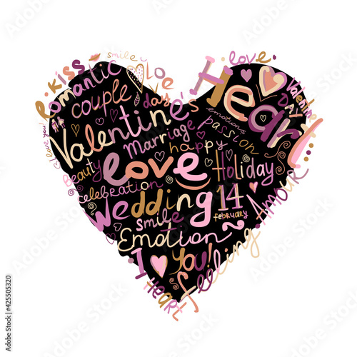Valentine heart sketch for your design
