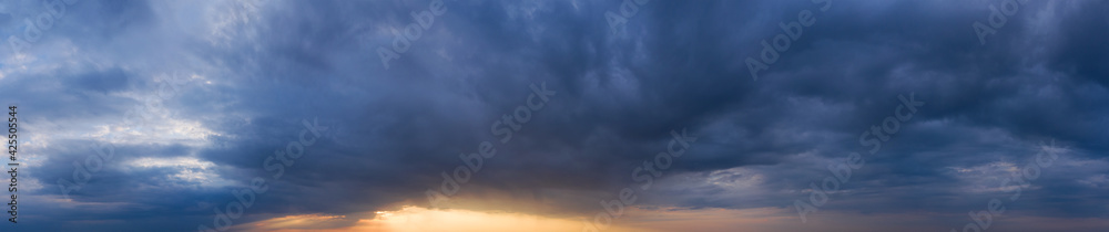  Beautiful cloud in the sunrise sky background. Sky banners background. Natural background of the colorful panorama sky.