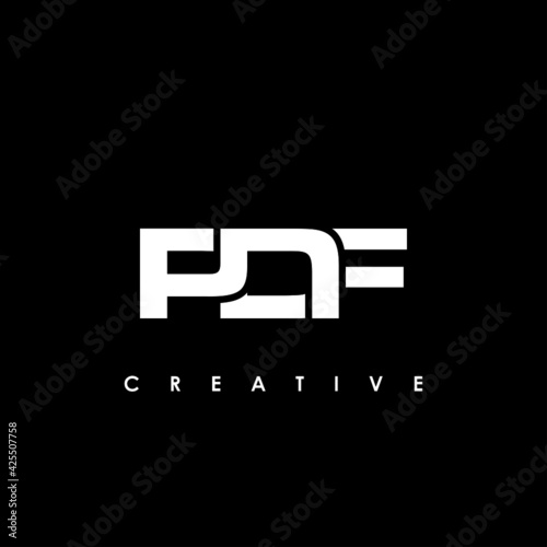 PDF Letter Initial Logo Design Template Vector Illustration