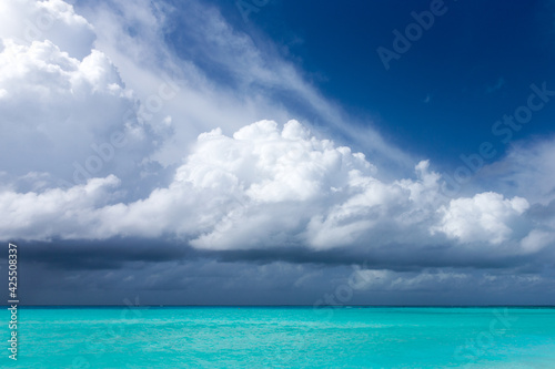 Fototapeta Naklejka Na Ścianę i Meble -  tropical sea under the blue sky. Sea landscape.