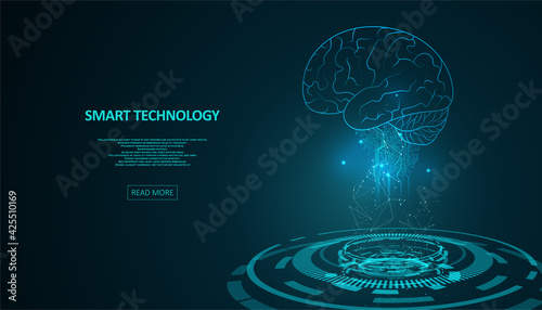 Technological brain illustration