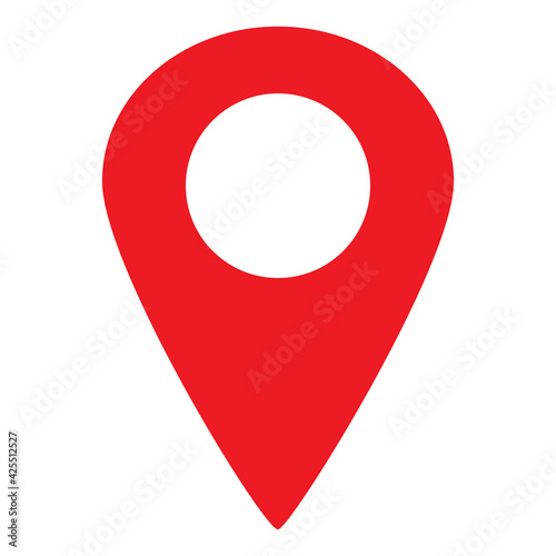 Red gps pin design flat icon