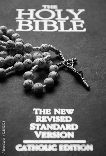 The Holy Bible with Rosary