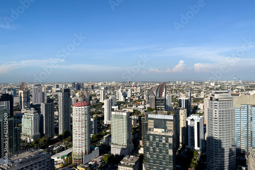 Bangkok city skyline in sunny day