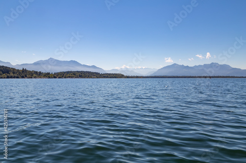 lake Chiemsee in the bavarian alps in Germany