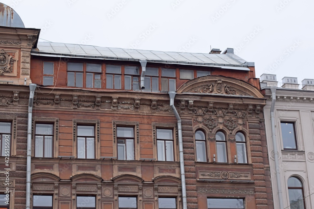 Obraz premium historical building, classical style in architecture, details of the facade