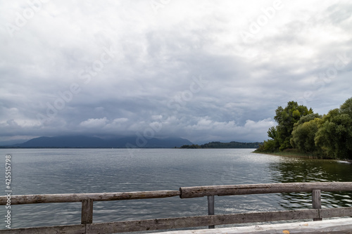 lake Chiemsee in the bavarian alps in Germany