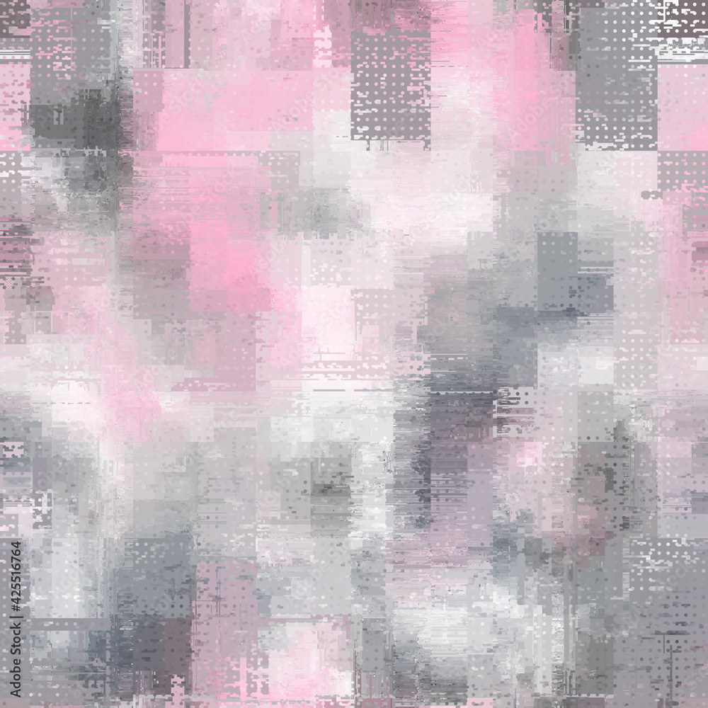 Vector image with imitation of grunge datamoshing texture.