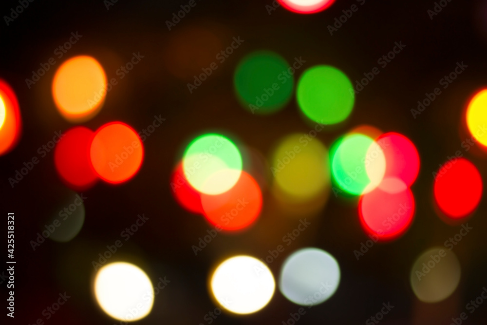 Blurred colorful bokeh lights in the night Blurred colorful bokeh lights in the night