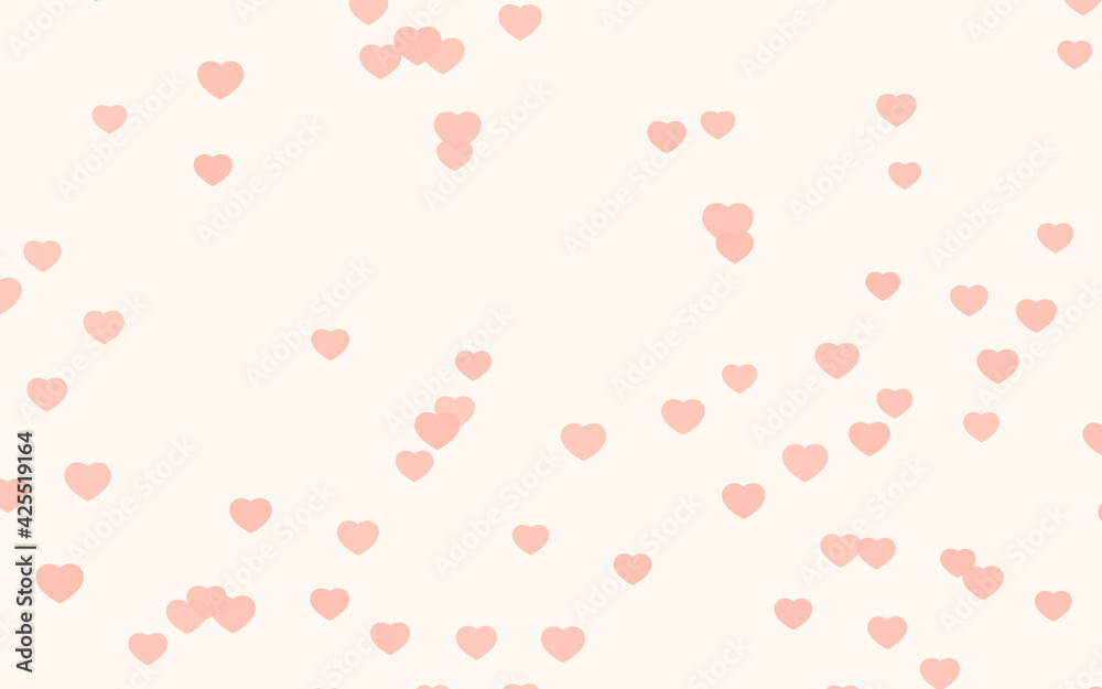 Valentine day pink hearts on pink rose background.