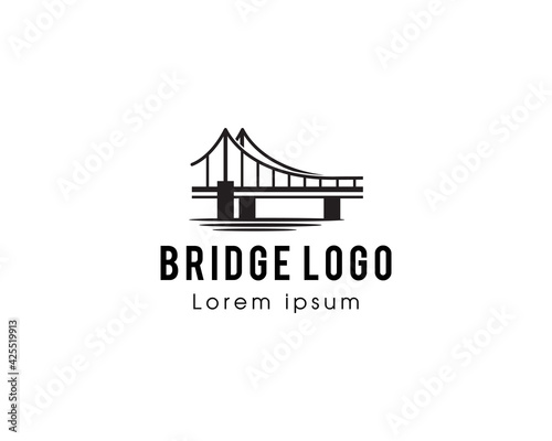 modern bridge logo design concept