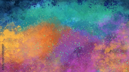 Abstract background bright watercolor drawing on a paper image background. Computer screen wallpaper