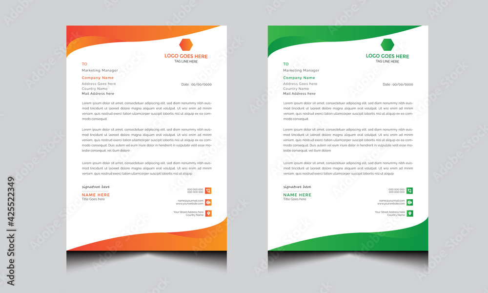 letterhead design corporate letterhead with a unique concept