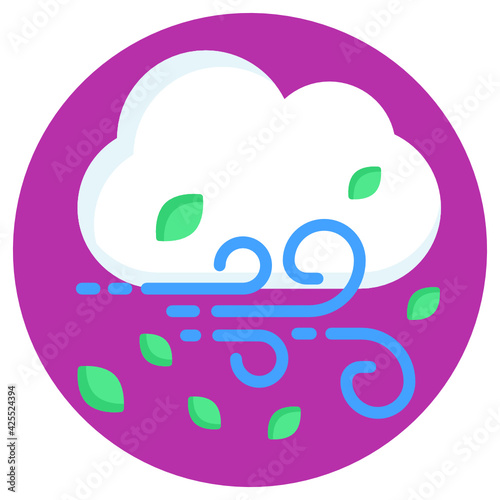 
A trendy vector design of windy cloud 

