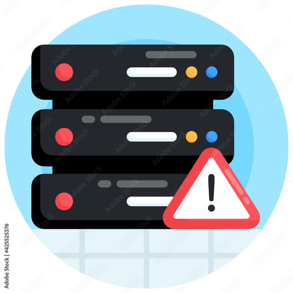 Server error, flat round trendy icon
Server error, flat round trendy icon