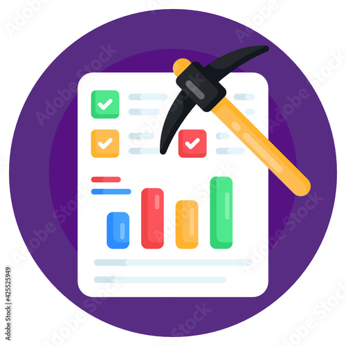 
Grab this mesmerizing flat icon of data mining 

