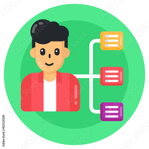 
Download this premium flat icon of network administrator 

