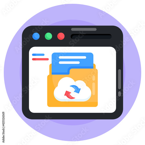 
Download this premium flat icon of data synchronization 

