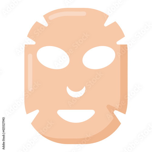 
Face mask mask, editable design of facial treatment icon 


