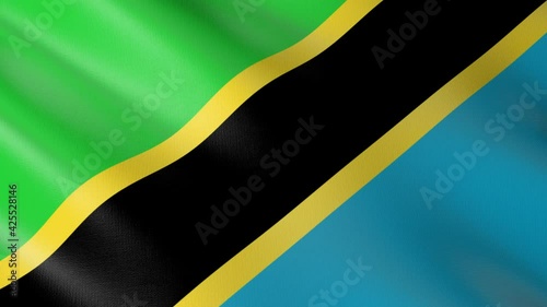 Flag of The Tanzania. Flag's footages are rendered in real 3D software. Perfect for TV, Movies, social, HUD, presentations, webs etc.