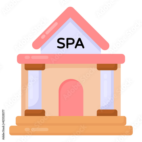 
Trendy vector design of beauty salon building 

