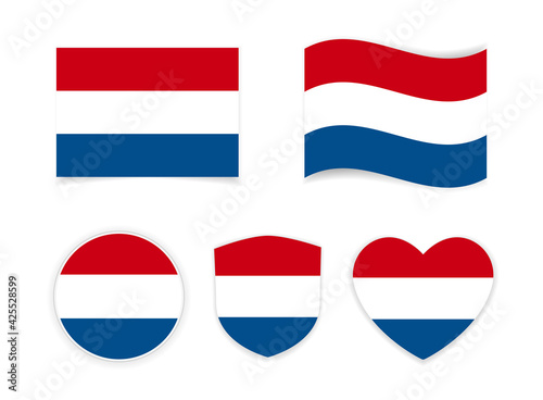 flag netherlands icon set