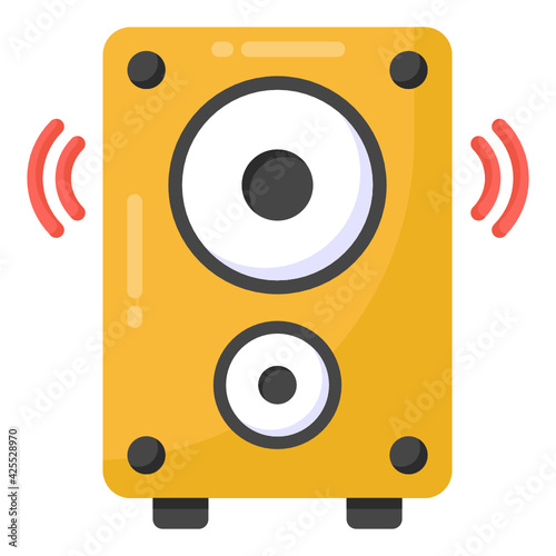
Download this premium flat icon of smart woofer 

