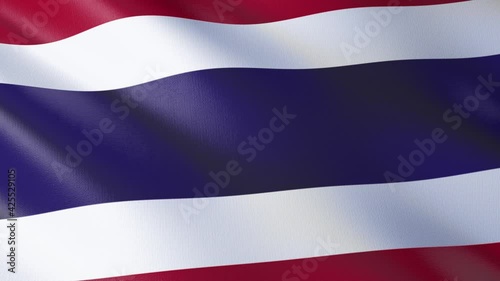 Flag of The Thailand. Flag's footages are rendered in real 3D software. Perfect for TV, Movies, social, HUD, presentations, webs etc.