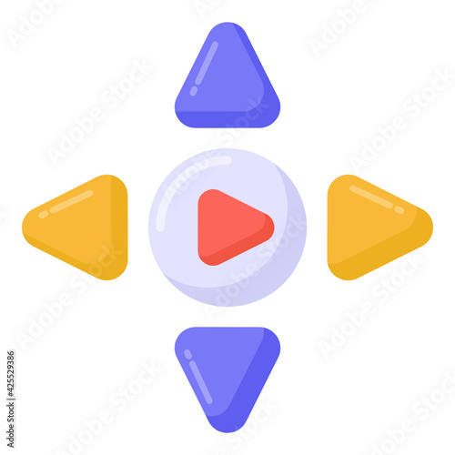 
A well designed and easy to use flat icon of arrow keys 

