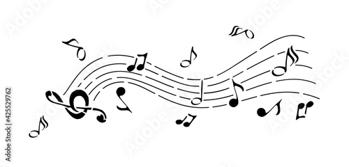 Abstraction of the note. Vector illustration