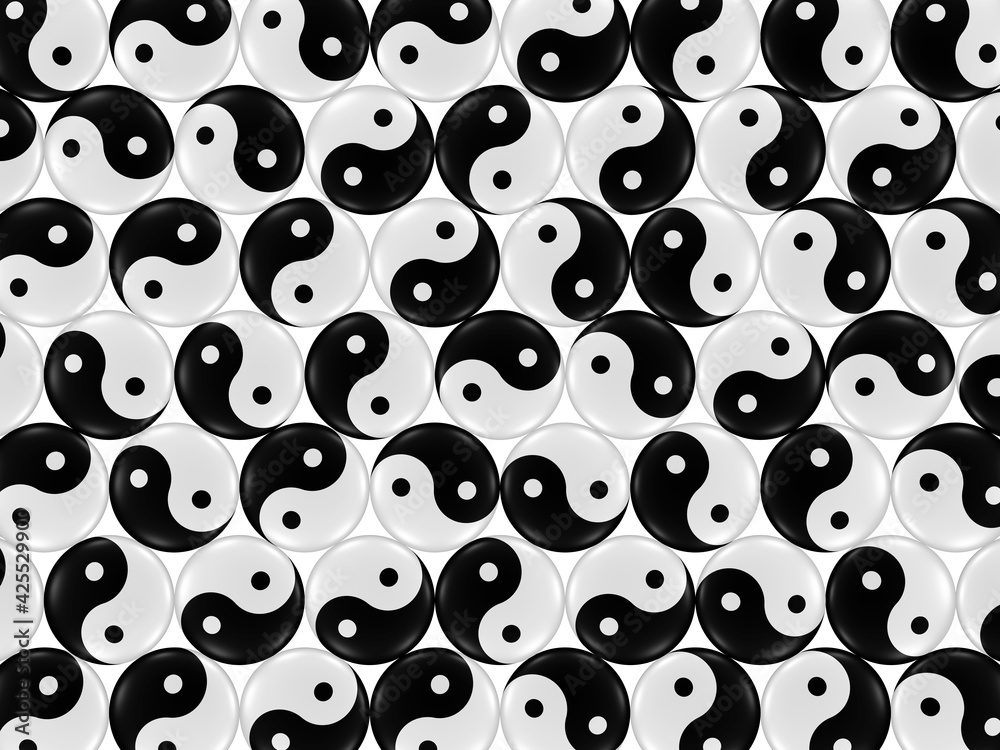 Hintergrund, viele Yin und Yang - Symbole Hintergrund, viele Yin und Yang - Symbole
