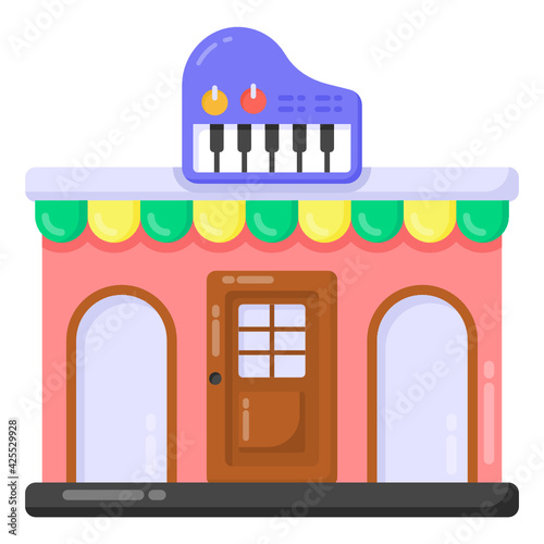 
A well designed flat icon of music studio 

