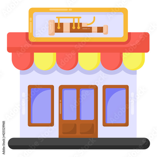 
A well designed flat icon of music studio 

