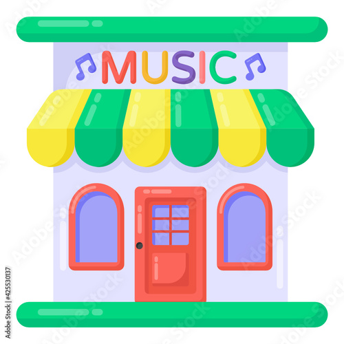 
A well designed flat icon of music studio 

