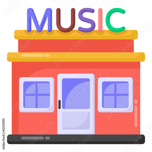 
A well designed flat icon of music studio 

