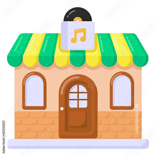 
A well designed flat icon of music studio 

