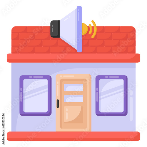 
A well designed flat icon of music studio 

