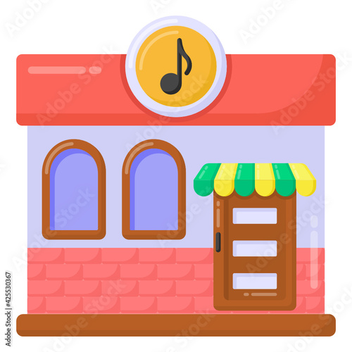 
A well designed flat icon of music studio 

